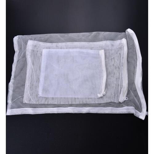 White 1Pcs Aquarium Fish Tank Pond Filter Mesh Bag Net For Bio Ball Carbon Media Ammonia Bag Isolation Bag