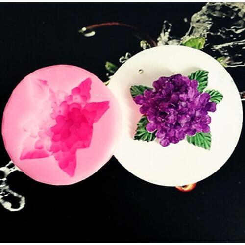DIY Sugar Craft Cake Lilac Flower Silicone Mold Self-made Aroma Soap Mold Fondant Chocolate Mould Cake Decorating Tools