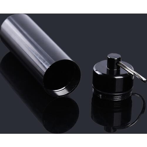 Eco-Friendly Ultralight Portable Aluminum Alloy Pill Case Container For Travel Waterproof Pocket Toothpick Holder Seal Bottle