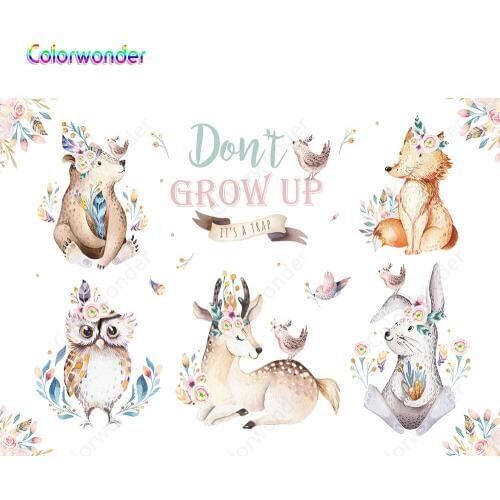 Colorwonder Woodland Backdrops for Photography Don't Grow Up Its a Trap Themed Photo Background for Baby Shower Birthday Party