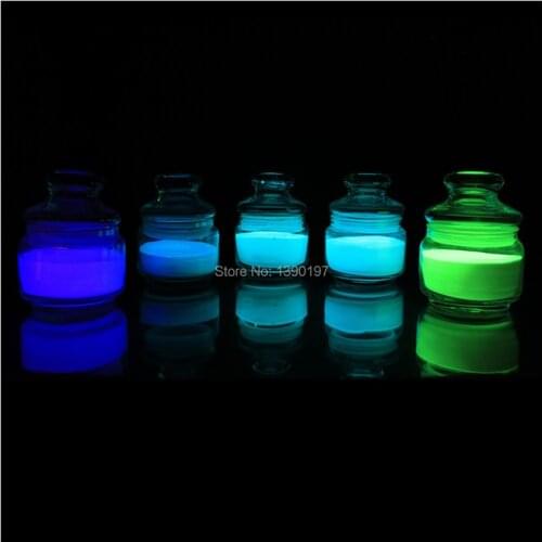 Photoluminescent pigment powder glow in dark paints yellow green 50grams each lot