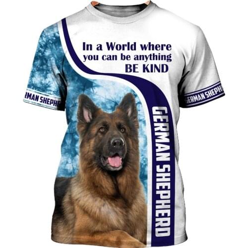 Animal German Shepherd 3D Tshirt summer Men/Women T shirt Fashion T-shirt Casual Tee shirt/Streetwear Men clothes Oversized 5XL