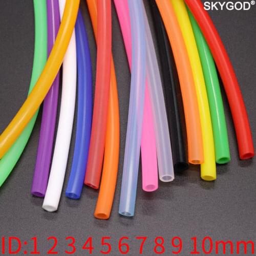 1 Meter ID 1 2 3 4 5 6 7 8 9 10 mm Silicone Tube Flexible Rubber Hose Food Grade Soft Drink Pipe Water Connector Colorful