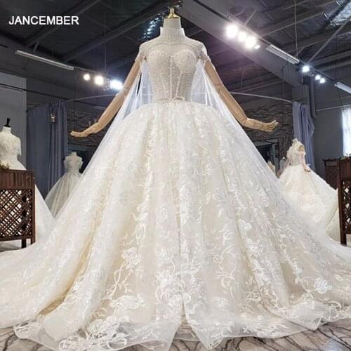 HTL1601 Charming Beaded Shawl Yarn Wedding Dresses 2020 Luxurious And Elegant Sweetheart Crystal Ball-Gowns bruidsjurk