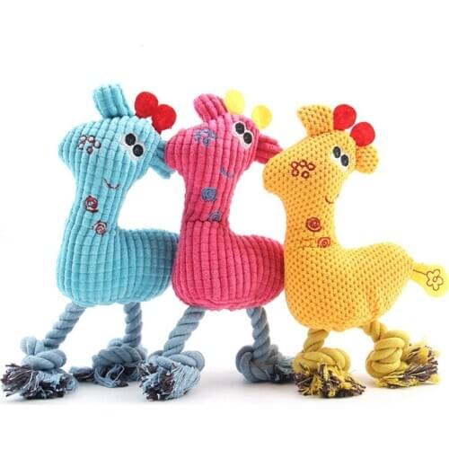 Pet Dog Toy Plush Canvas Bite Toys Puppy Cite Vocal Creative Simulation Fleece Chicken Toy Chew Squeak Toy for Dogs Sound Toys