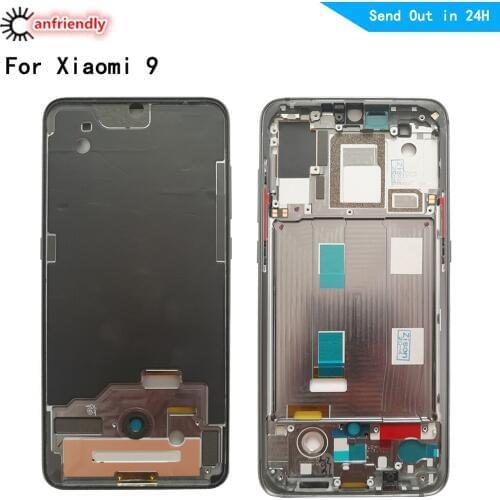 AAA Quality Middle Frame For xiaomi Mi 9 MI9 Middle Frame Housing Cover For xiaomi9 Bezel Plate Faceplate