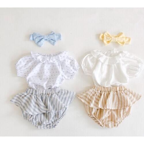 Baby Newborn Summer Girls Clothing Set Lovely Casual Infantil Toddler Girls Clothing 3Pcs Baptism Birthday 0-24m Kids Clothing