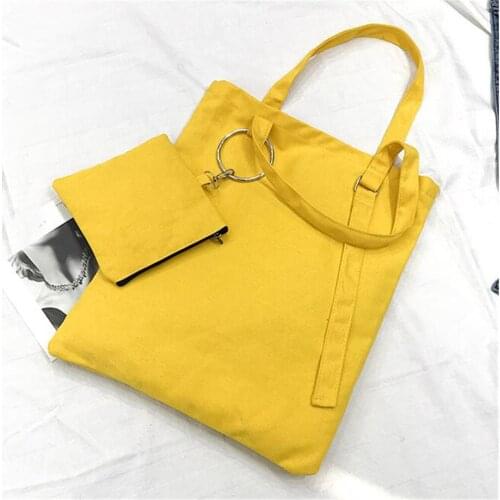 Korean Women Canvas Bag Handbags Casual,Shoulder Bag Women Shopping Bag Girls Canvas Solid Shoulder Bag School Bags