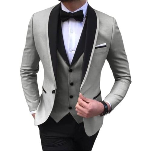 Costume Homme 3-Piece Blazers Vests Pants Wedding Marriage Party Dress Slim Fit Mens Suits 2021 Europe And America New Fashion