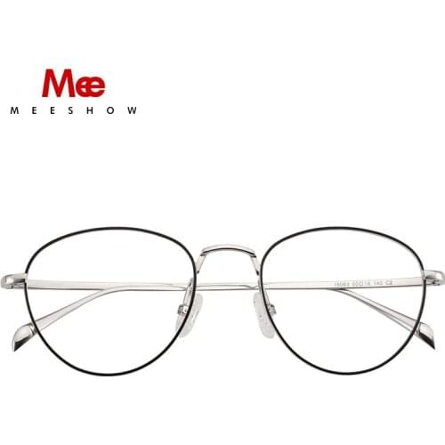 Pure titanium glasses Frames Men Womens eyeglasses round designer prescription glasses retro full optical menss spectacle