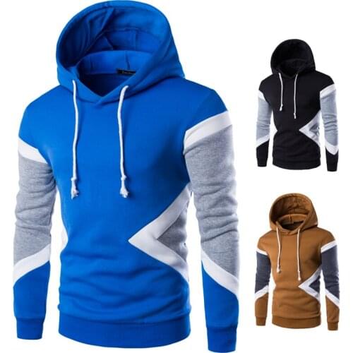 Mens Hoodies Nice Pop Autumn Mens Pullovers Leisure Patchwork Colors Fashion Sweatshirts Hooded Coats Hoodies Sweat Homme 9237