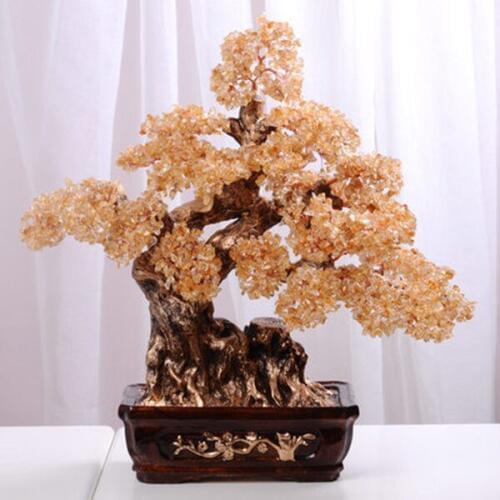 Natural quartz crystal fortune tree fortune tree home decoration