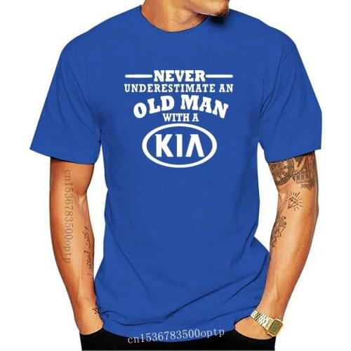 New KIA Motors Never Underestimate an Old Man Mens T Shirt Size S - 5XL Black