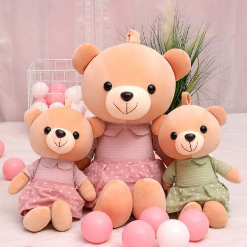 New Hot High Quality 2 Colors Teddy Bear With Sweater Stuffed Animals Bear Plush Toys Doll Pillow Kids Lovers Birthday Baby Gift