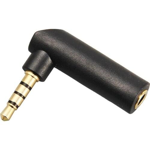3.5mm Male to Female 90 Degree Right Angled Adapter Converter Headphone Audio Microphone Jack Stereo Plug Connector