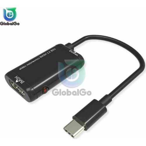 Micro Usb HDMI to VGA Adapter Male To Famale Converter for 1080P Type C HDMI-VGA Adapter With Video Audio Cable Jack For PC TV