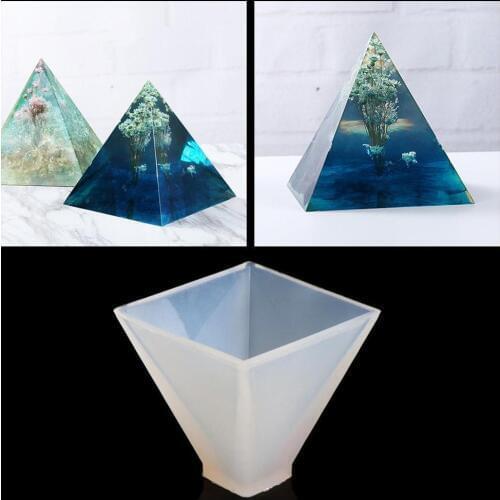 Transparent Silicone Handicrafts Mould Resin Decorative Craft DIY Mold epoxy resin molds for jewelry pyramid Conical shape