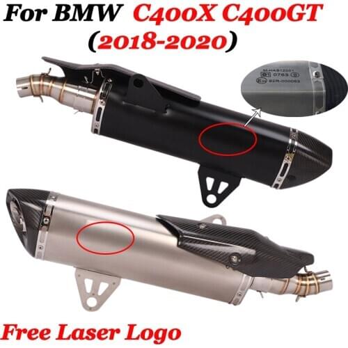 Full System For C400X C400GT 2018 2019 2020 Motorcycle GP Exhaust Escape Mid Link Pipe Carbon Fiber Muffler Tube Header Slip On