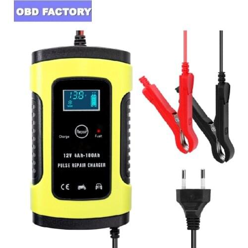 12V 6A Full Automatic Car Battery Charger Intelligent Fast Power Charging Pulse Repair Chargers Wet Dry Lead Acid Battery-charge