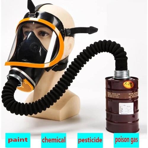 Gas Mask Chemical Respirator fully Enclosed/fire Electric Welding Activated Carbon Protection Spray Paint Face Mask