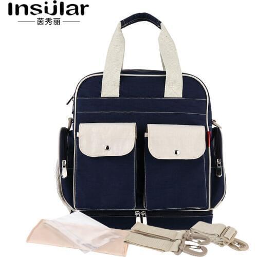 INSULAR Brand Maternity Mommy Organizer Bag Nappy Bag Large Capacity Baby Diaper Bag Women Travel Backpack Nursing Bag for Baby