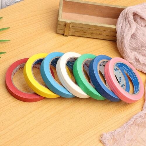 1Roll Self-Adhesive Masking Tape DIY Craft Painting Paper Tape Decor Color Painters Clean Peel Craft General Purpose Car Sticker