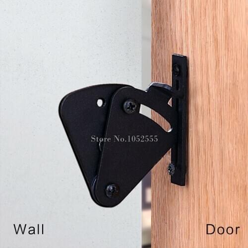 Brand New 1 Piece Stainless Steel Sliding Door Locks Wooden Barn Door Latch Locks Black