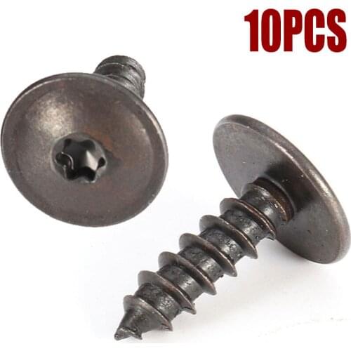 10pcs Engine Cover Undertray Splash Guard Fender Mud Flaps Wheel Arch Torx Screw Bolt Fastener T20 Clips For VW Audi 16x5mm
