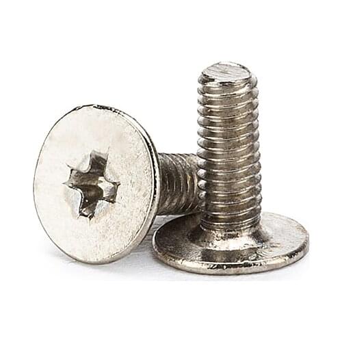 100pcs M2 phillips screws 7mm 5mm diameter bolts head big flat thin head screw cross socket bolt