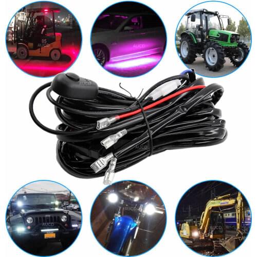 12V 18AWG Universal Power Relay Harness Kit Wiring Blade Fuse ON/OFF Switch For Auto Cars LED Fog Lights HID Worklamps Light Bar