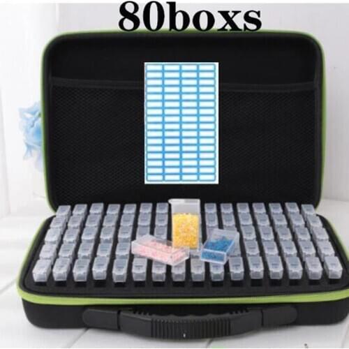 20/40/80 boxs diamond painting box Diamond Embroidery Accessories diamond mosaic Carry Case Container Storage Box Hand Bag Tools
