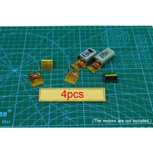 4 Pieces 130/180/380 Motor Mount Brass Motor Fixing Bracket Fittings for DIY RC Battleship Boat Model