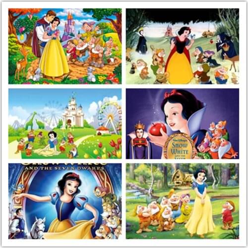 5D DIY Diamond Painting Disney Cartoon Snow White Diamond Embroidery Mosaic Cross Stitch Kits Home Decor Full Drill