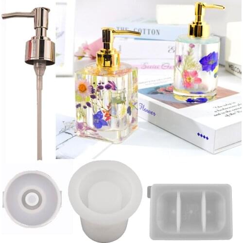 Hand Sanitizer Bottle Silicone Mold for Concrete Flower Pot Vase Mold Cactus Cement Molds Silicone DIY Home Decoration