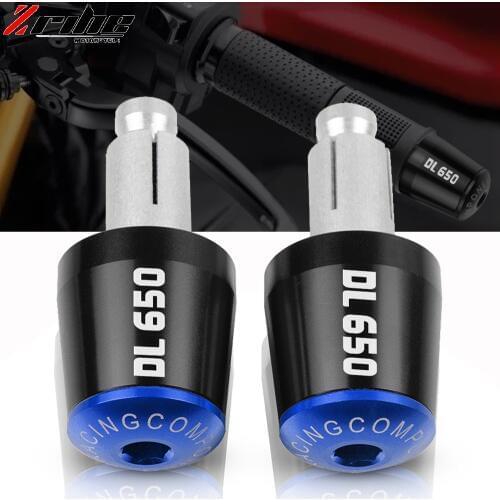 For Suzuki DL650 V-Strom Vstrom 650 DL 650 2013 2014-2018 Motorcycle Accessories 22MM Handlebar Hand Grips Handle Bar End Cap