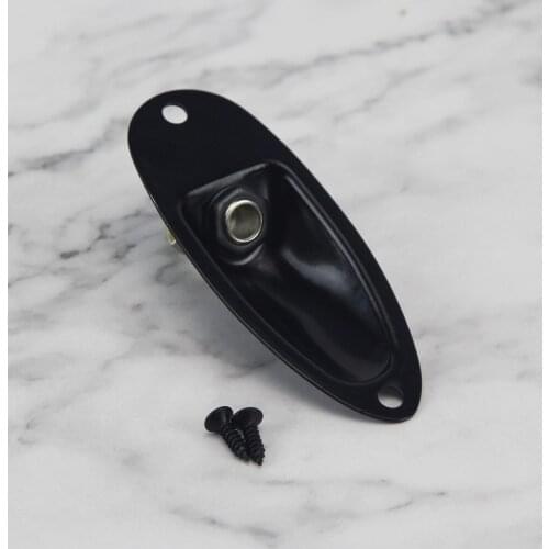 FLEOR 5PCS Boat Guitar Jack 6.35mm 1/4 Output Input Jack Socket Black for Electric Guitar Accessories