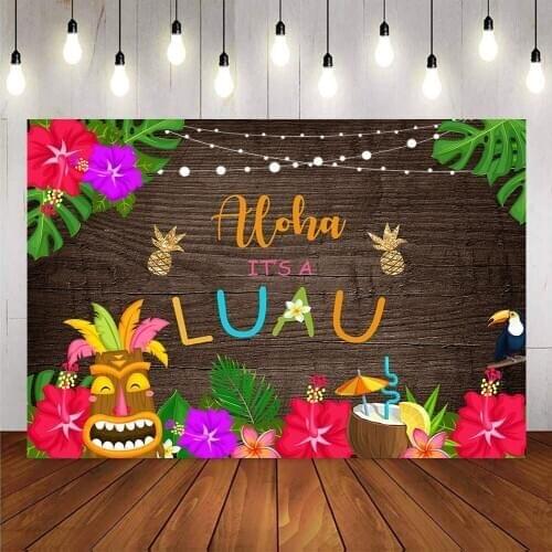 Photography backdrop its luau aloha summer holiday background for photo studio rainforest glitter back drops supplies supplies