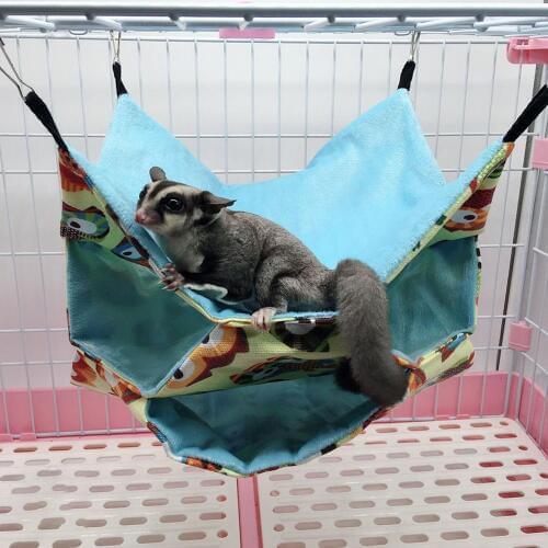 Hamster Hammock Three-layer Mezzanine Hammock Hanging Squirrel Sleeping Bag Nest Small Pet Bed For Autumn Winter
