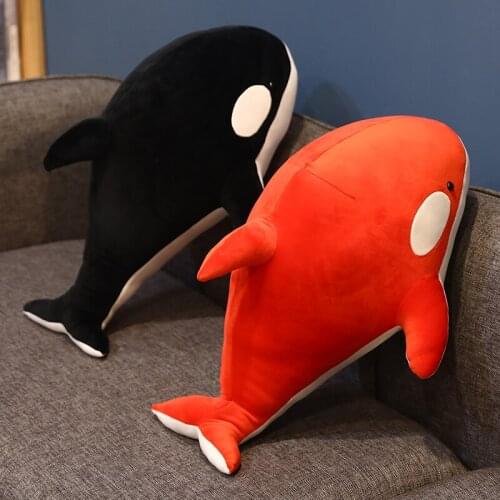60/80CM Killer Whale Plush Toys Stuffed Orcinus Orca Fish Doll Shark Cartoon Soft Sleep Pillow Kids Girls Baby Birthday Gift