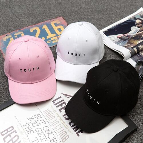 2018 Women Men Cap Fashion Summer Spring Cotton Caps Letter Solid Adult baseball Cap Black White Hat Snapback Women Cap