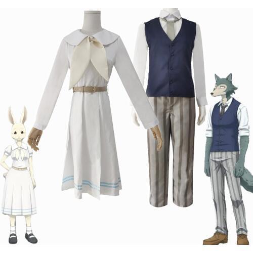 Japanese Anime BEASTARS Costume Cosplay Wolf Legoshi Costume Haru Rabbit Dress Suit School Uniform Animal Cute Dress
