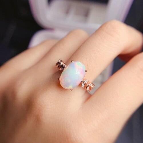 Beautiful Natural Fire Opal Ring in 925 Silver Natural Opal Engagement Wedding Ring/natural opal stone/natural opal ring