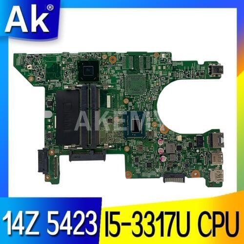 Laptop motherboard For DELL Inspiron 14Z 5423 I5-3317U SR0N8 Mainboard CN-0MRRJR 0MRRJR DMB40 11289-1