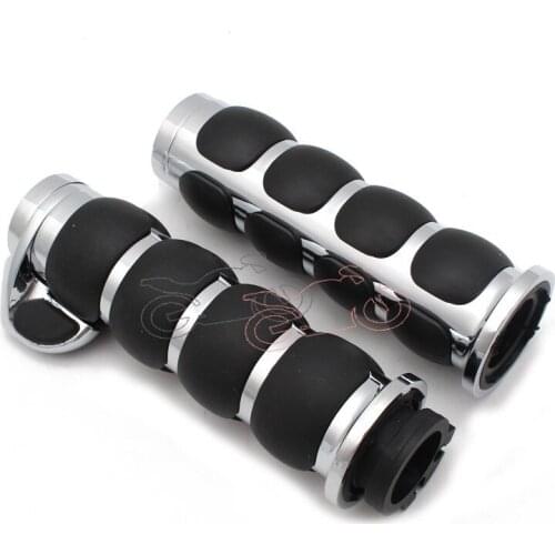 Motorcycle Aluminum+Rubber Ati-Slip 1" 25mm Hand Grip w/ Throttle For Harley Honda Kawasaki Suzuki Yamaha Cruiser Chopper Custom
