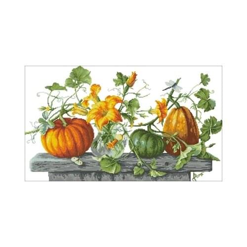 B2303 Pumpkin Needlework,For Embroidery,DIY 14CT Unprinted Arts Cross stitch kits Set Cross-Stitching Home Decor