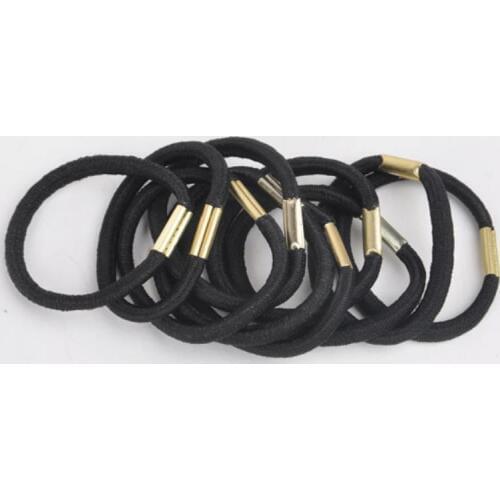 Mayitr 10pcs Black Nylon Ponytail Holder High Quality Elastic Hair Ties Rope Ring Rubber Brand New