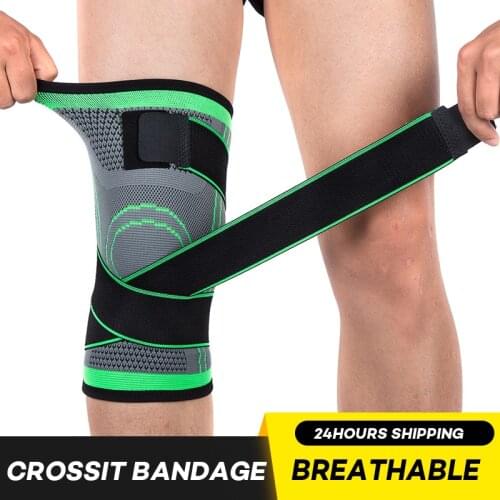 Kneepad Elastic Bandage Pressurized Breathable Knee Support Protector For Fitness Sport Running Arthritis Muscle Joint Brace
