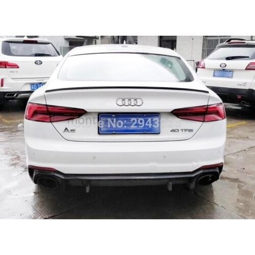 ABS Plastic Unpainted Color Rear Roof Wing Lip Trunk Spoiler Car Styling For Audi A5 4Door 2017 2018 2019