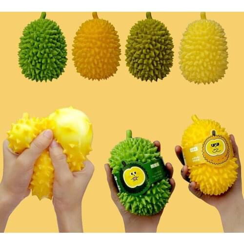 New listing Stress Relief Toys Creative Durian Vent Balls Fruit-shaped Decompression Toy Soft Squeezing Balls for Kids Adults