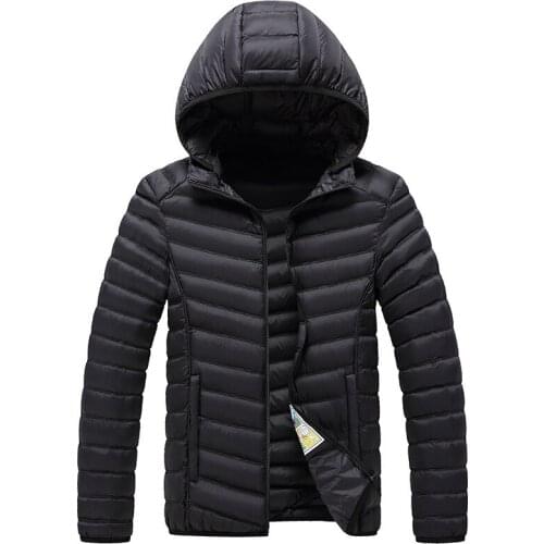 PARKLEES 2021 Winter Down Men Parkas Warm Waterproof Windproof Puffer Jacket Hooded Plus Size Hoodies Quilted Coats 5+ Colors